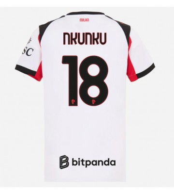 AC Milan Christopher Nkunku #18 Segunda Equipación Mujer 2025-26 Manga Corta